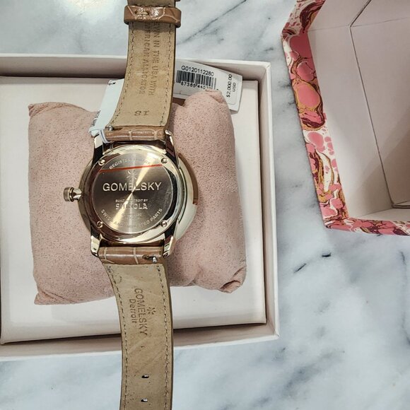 NWT Gomelsky Women\'s .39 CT TW Diamond Watch with Gold Accents Retail $2000 main image 8